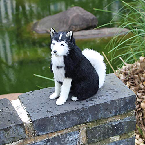 Cadeau anniversaire famille statue chien Samoyède Husky KELIEQA figurine simulation