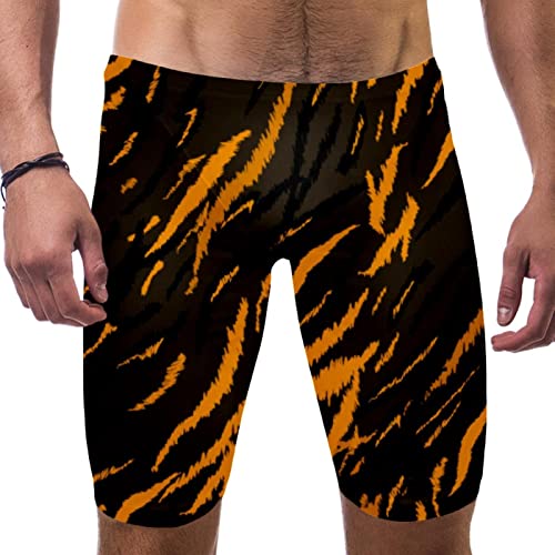 Maillot de bain homme orange imprimé idéal pour vos séances de natation