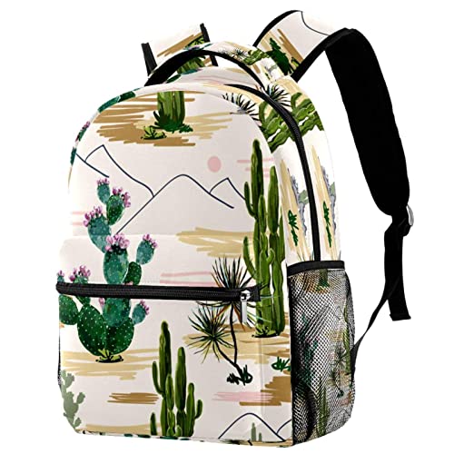 Sacs à bandoulière décontractés cactus pour les journées d'école et de vacances