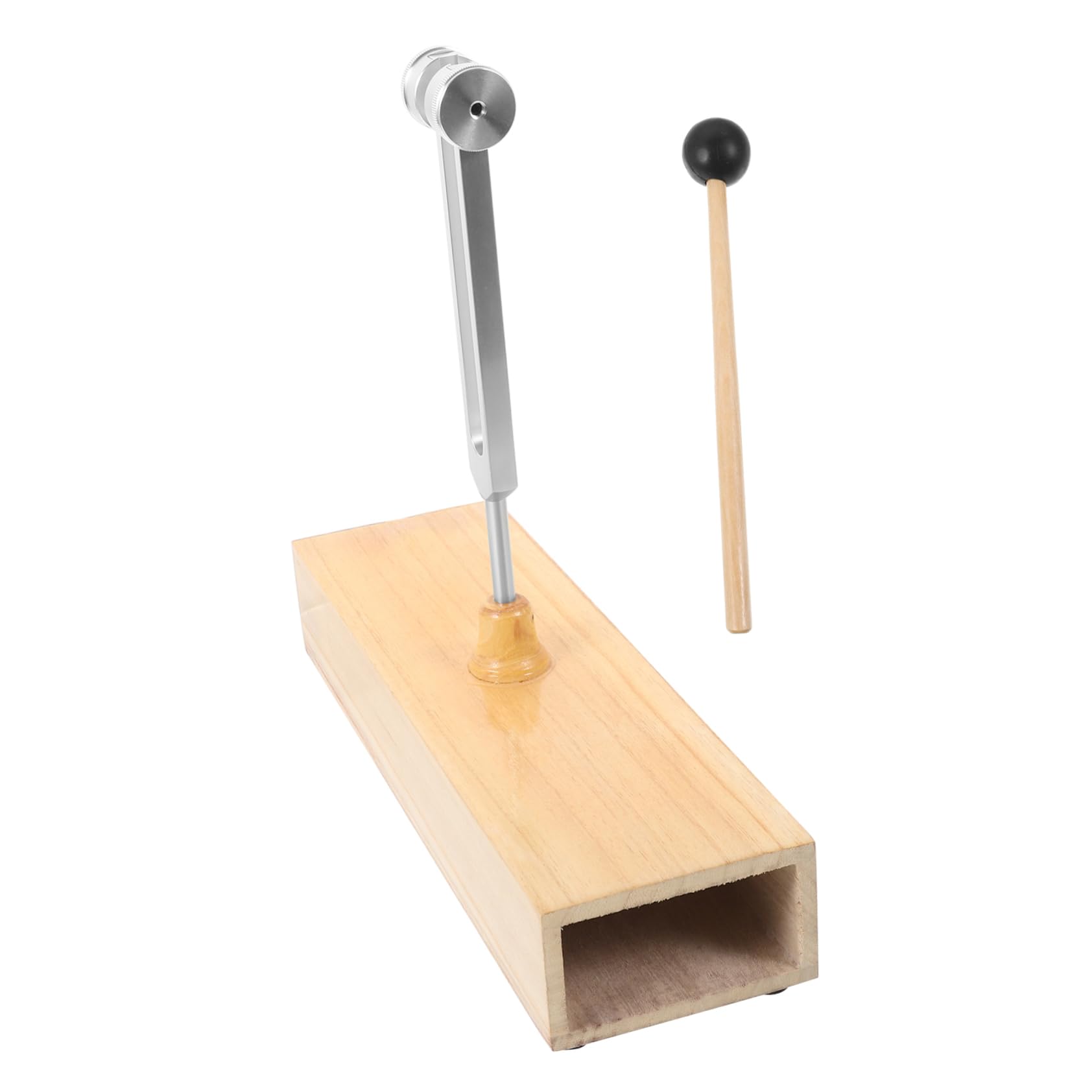 Milisten 1Set Tuning Fork with Wooden Voice Box and Hammer Healing Tuning Fork for Meditation Balance Exercises and Stress Reduction Durable Design
