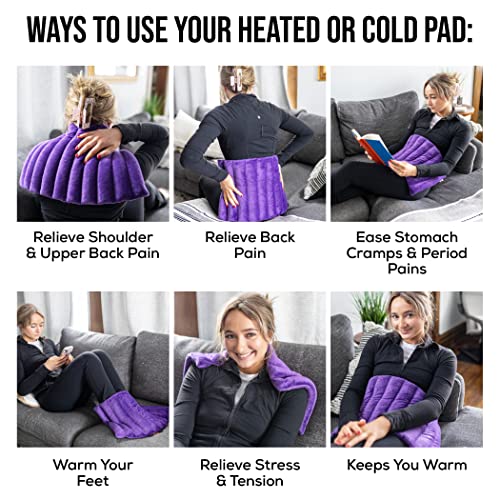 Heating Pad Microwavable Moist Heat Large Weighted Aromatherapy Warm Hot Compress Wrap For Back Pain Relief, Neck And Shoulders, Cramps, Arthritis, And Anxiety With Natural Lavender Scent By Theracool #TOP1