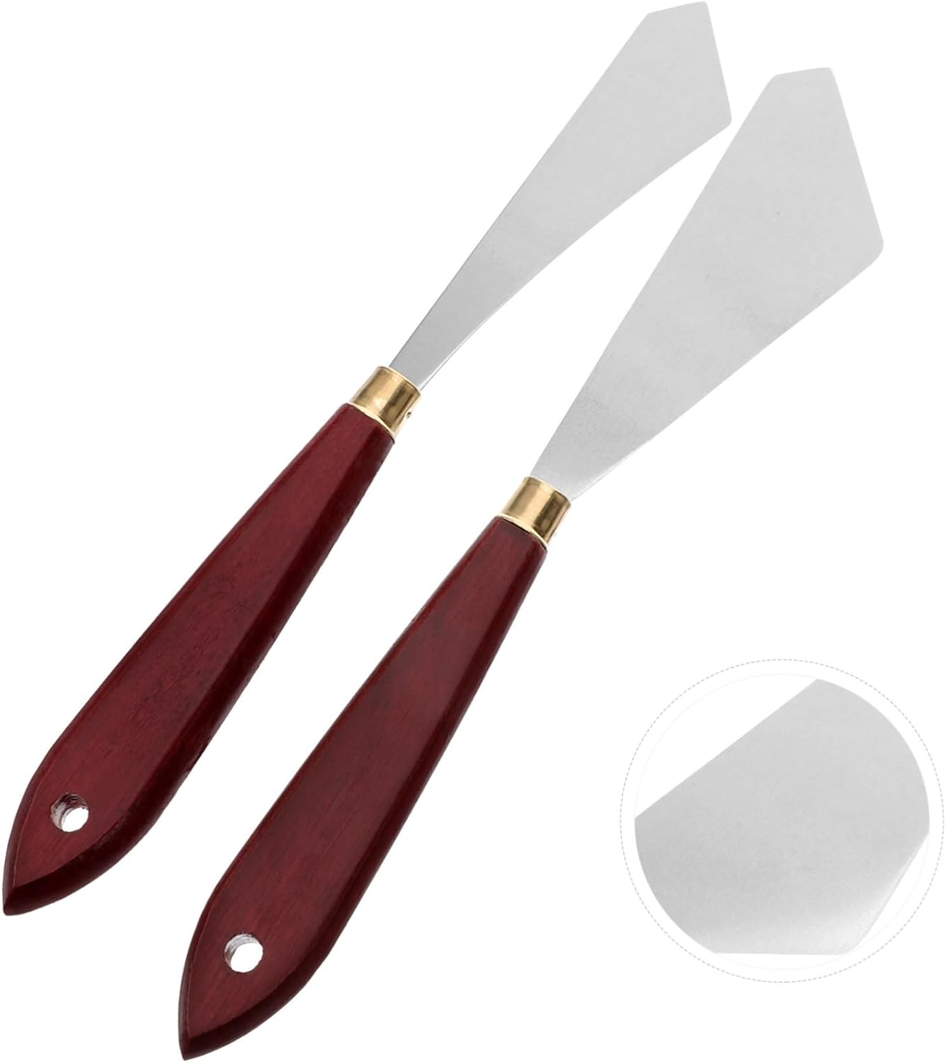 18pcs Oil Painting Supplies Oil Paint Spatulas Scrapers for Artists Ergonomic Wooden Handle Easy to Clean Portable Art Tools