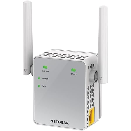 Netgear WLAN Repeater EX3700 WLAN Verstärker, AC750 Dual-Band WiFi 2,4/5 GHz, Abdeckung 2 bis 3 Räume & 15 Geräte, Gigabit LAN-Port, Geschwindigkeit bis zu 750 MBit/s