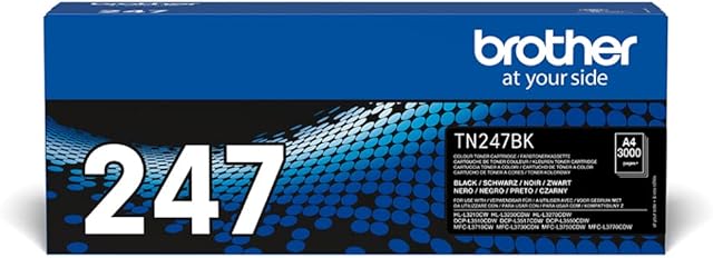 Brother TN-247BK Toner Cartridge, Black, Single Pack, High Yield, Includes 1 x Toner Cartridge, Brother Genuine Supplies
