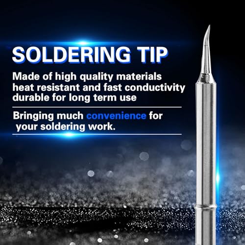 Image of Soldering Tips T12 JL02 Soldering Iron Tips Replacement | Plug and Play T12 Soldering Iron, Tips Replacement of Iron Tip Set Compatible with FX 951 Soldering Station (T12-JL02)