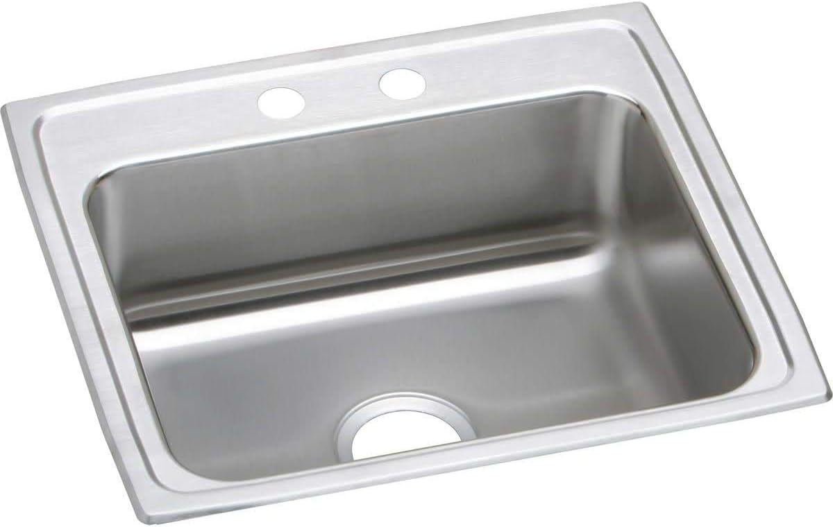 Elkay Lustertone Classic LRAD2219554 Single Bowl Drop-In Stainless Steel ADA Sink