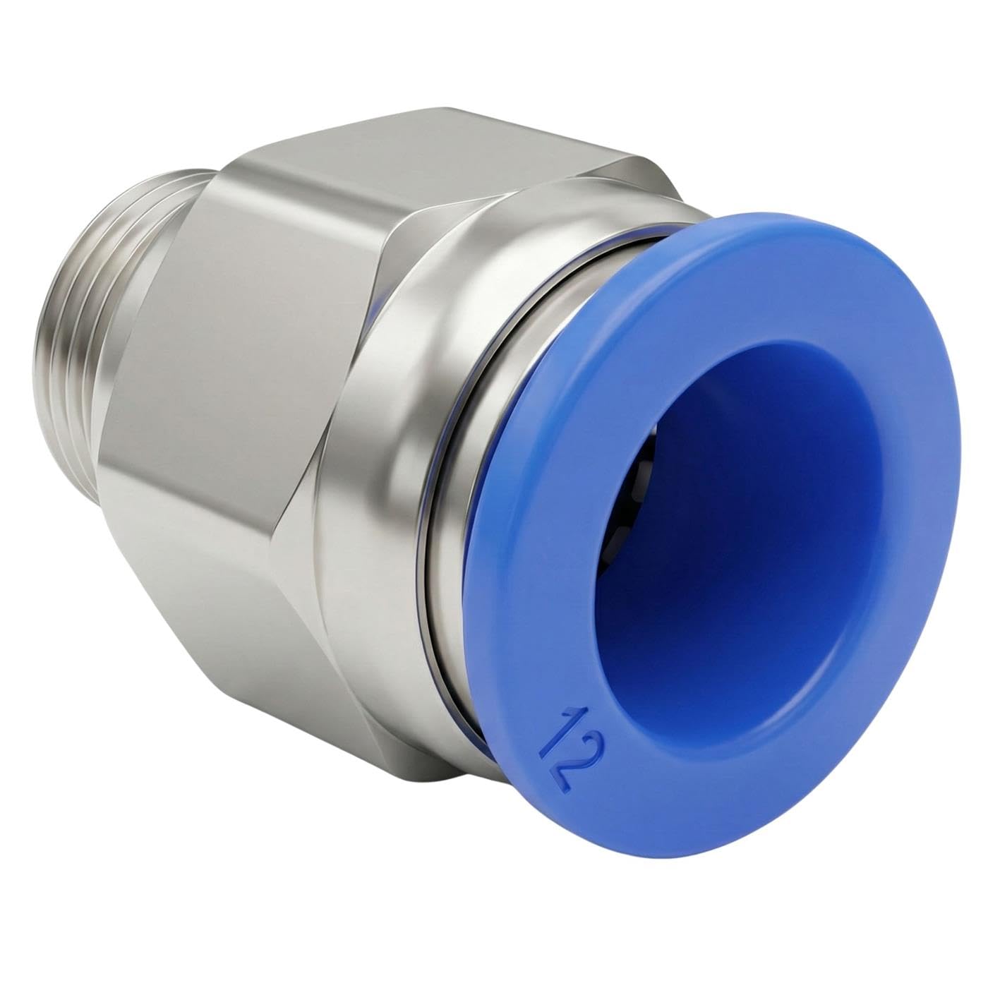 Racor de conexión de manguera de PU Lumonic 12mm 1/4 conector recto rápido neumático de 20 piezas