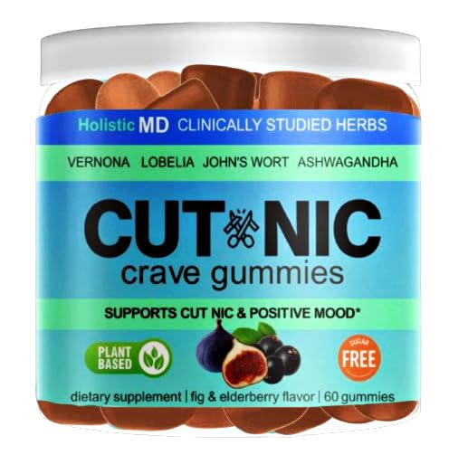 Best Quit Smoking products | Quit Vaping with 3 in 1 clinically studied Vernonia Cinerea St. John's Wort Ashwagandha | May help cut smoking | All-Natural | Sugar Free Gummies 60 counts (Berries)