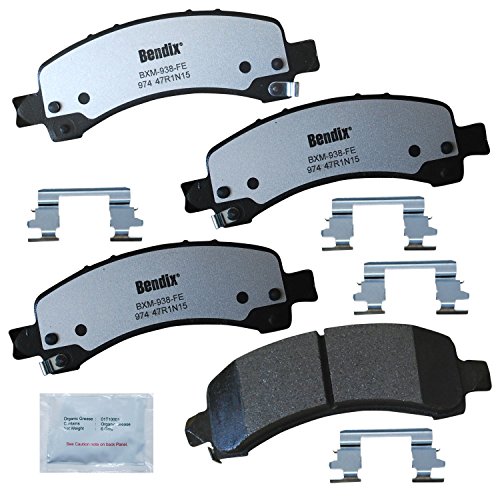 Image of Bendix Fleet Metlok MKD974FM Semi-Metallic Rear Brake Pads for Select Models Chevrolet Express 2500, 3500, Cargo, Pasajeros, GMC Savana 4500