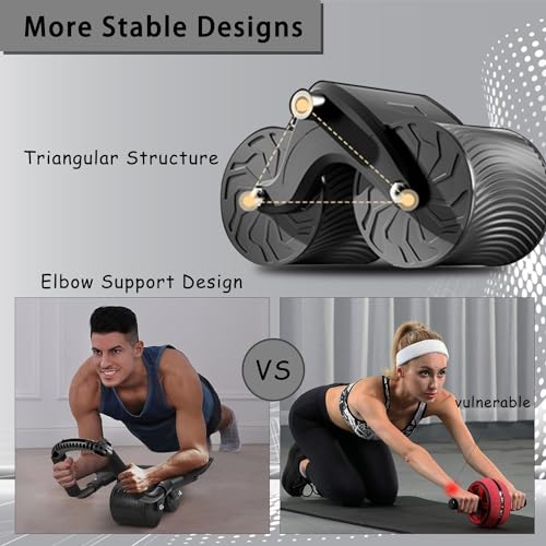 Rodillo abdominal con soporte de codos para entrenar en casa cómodamente 4