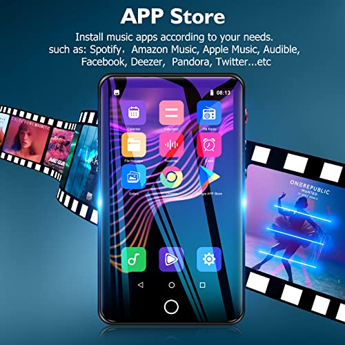 16Gb Mp3 Player With Bluetooth And Wifi - Pauailm Usb-C Android Streaming Music Player With Memory Expansion Built-In App Store 4" Touch Screen Portable Mp4 Player For Kids With Fm Radio (Black) #TOP1