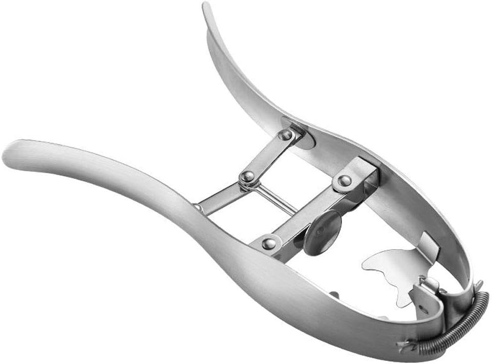 Qualizon 18/8 Stainless Steel Rapid Egg Opener, Automatic Rebound Eggshell Cracker （Very Easy & Fast Eggshell cutter for Raw Eggs）