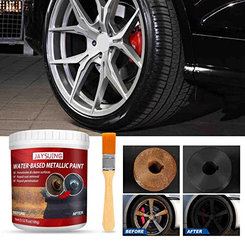 Water-Based Metal Rust Remover, Rust Converter Water Based Metallic Paint, Multifunctional Car Metallic Paint, Rust Inhibitor For Metal With Brush, Car Chassis Derusting, Rust Preventive Coating (1Pc) #TOP2