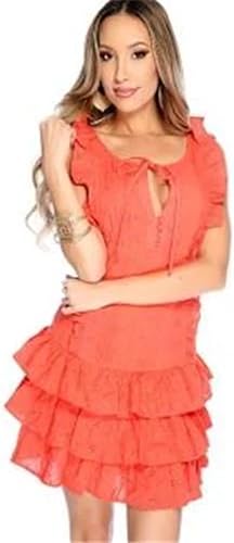 Miniatura 6 de TWO Tone Coral x Cream Color Linen Fabric 54" wide Linen