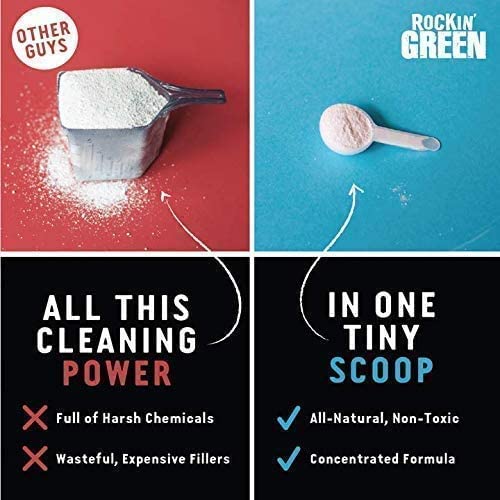 Rockin Green Laundry Detergent Active Wear 120 Loads - Fights Sweat Stains, Odor - Natural Laundry Detergent Powder, Washing Powder Laundry Detergent, Laundry Powder Powdered Laundry Detergent Organic #TOP6