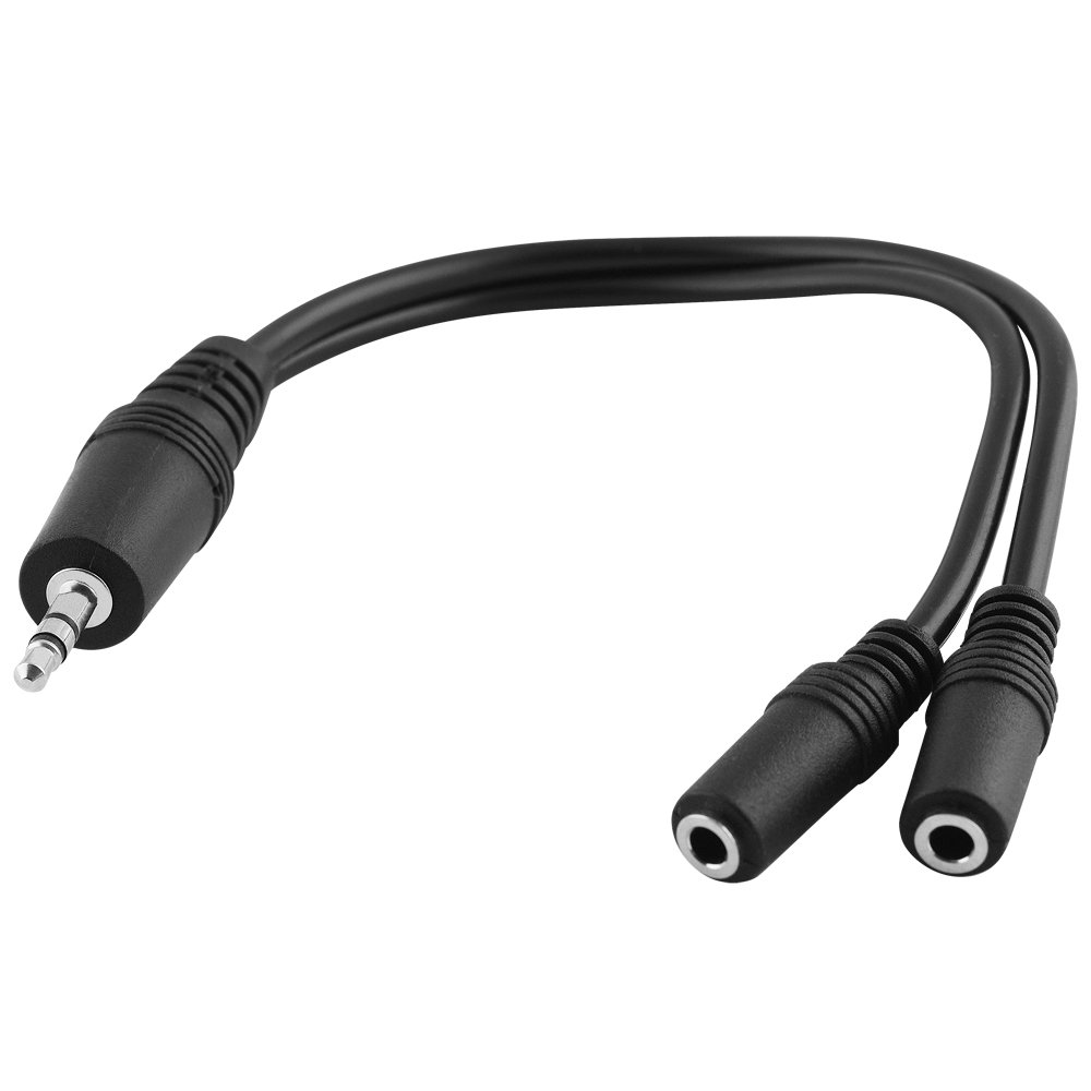Audio Y-Splitter Kabel – 3,5mm Klinke Auf 2x Stecker Für Kopfhörer & Lautsprecher