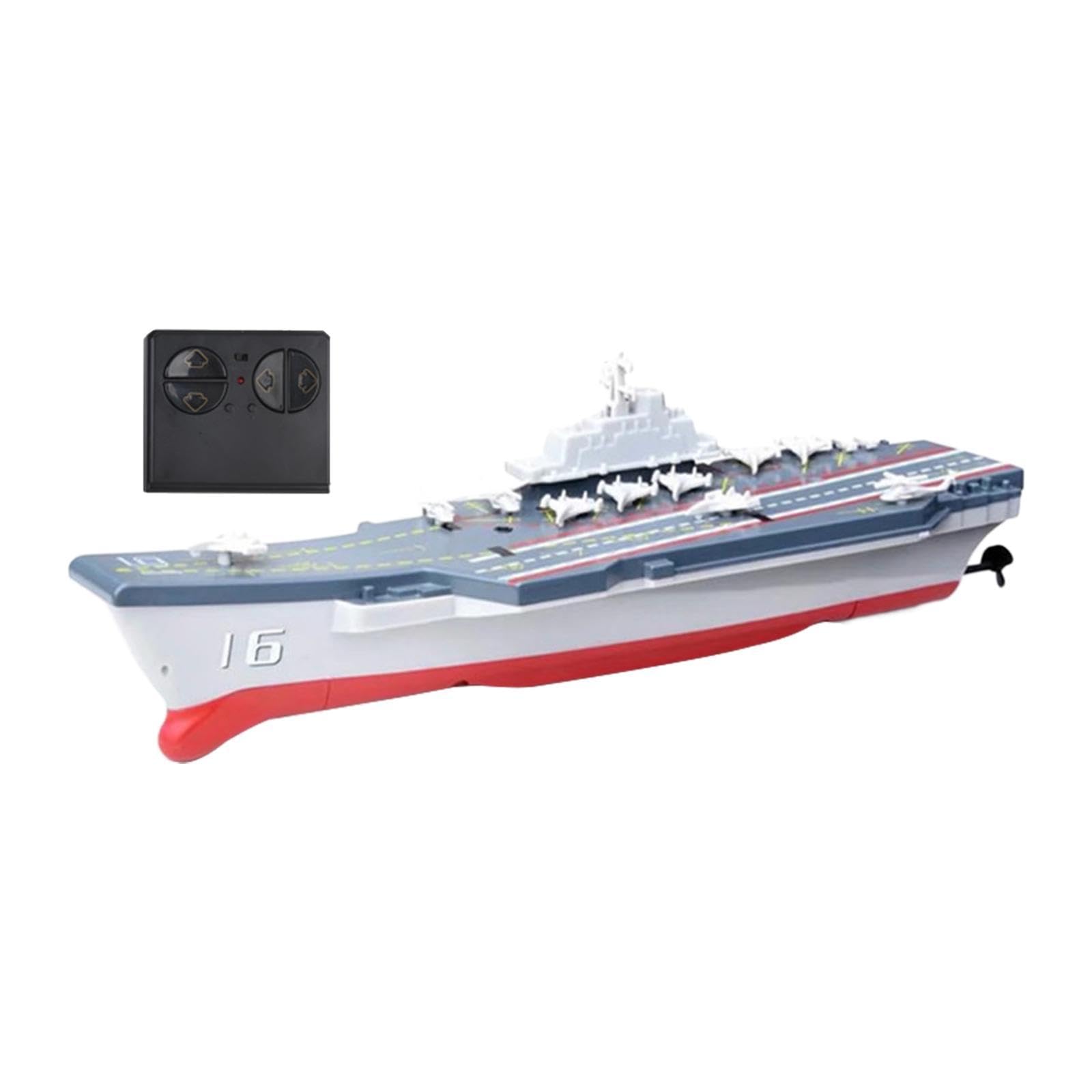 predolo RC Boot, Ferngesteuertes Schiff für Jungen Im Alter von 7–12 Jahren, Kinderspielzeug, Elektrisches Modellboot, Simulation Eines Kriegsschiffs, Modell, Flugzeugträger