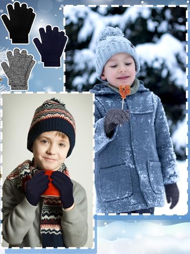 Image of EBOOT 3 Pairs Winter Kids Gloves Warm