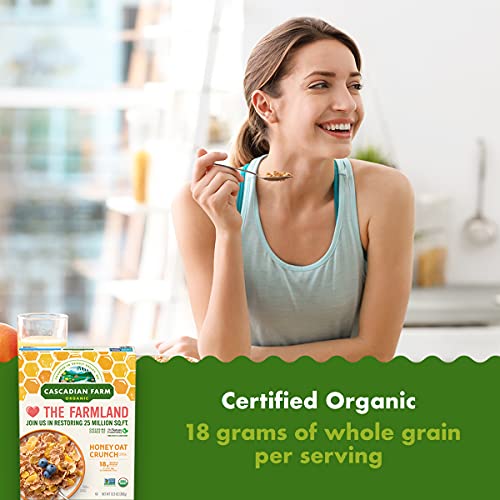 Cascadian Farm Organic Honey Crunch Oat Cereal, 13.5 Oz #TOP2