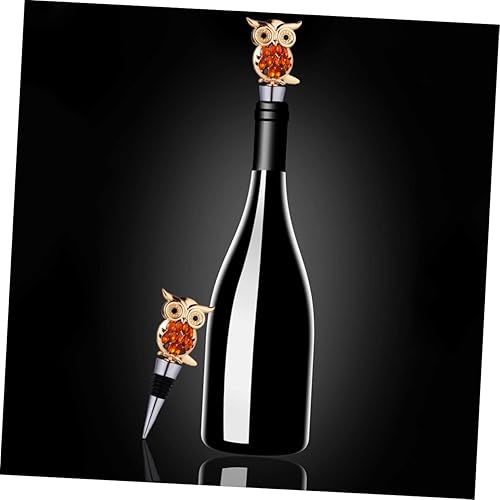 Miniatura 7 de Juego de tapones de bebida de búho creativo para el hogar, restaurante y bar, tapones reutilizables para vino y bebidas y decoración de botellas de