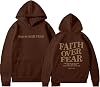 Faith Over Fear Hoodie Christian Faith Religious God Tops Man Woman Pullover Y2K Sweatshirt Longsleeve Casual Tops