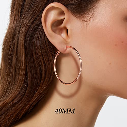 Image of DAILY VIBES Simple Big Thin Hoop Earrings for Women Trendy, 3 Pairs