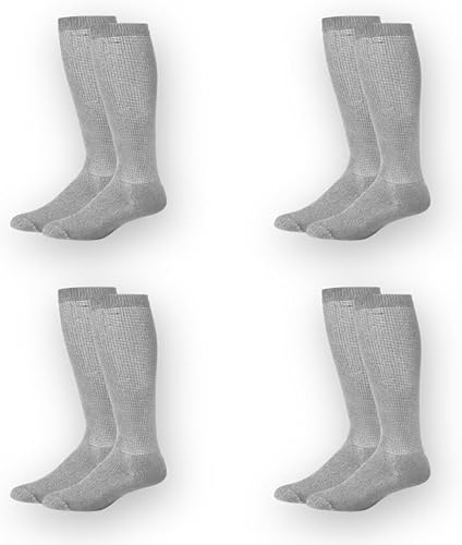 NEW YORK AVE Calcetines para diabéticos por encima de la pantorrilla, paquete de 4 unidades, extra anchos, holgados, no vinculantes, de algodón