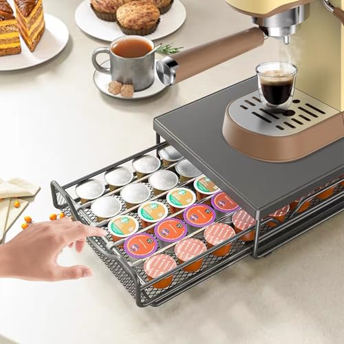 Tiroir de rangement pour dosettes de café universel et support de cafetière - 8