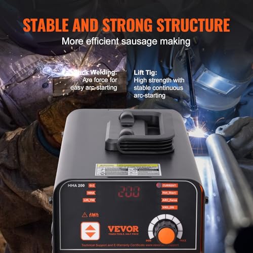 Image of VEVOR Stick Welder, 200Amp 2 in 1 ARC /Lift Tig Welder Machine 110 /220V with Hot Start Arc Force Anti-Stick