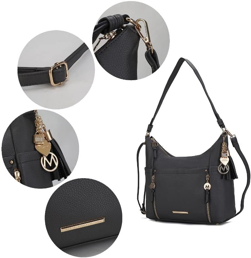 MKF Collection Shoulder Bag for Women, Vegan Leather Crossbody, Hobo Fashion Handbag Messenger Purse - Image 9