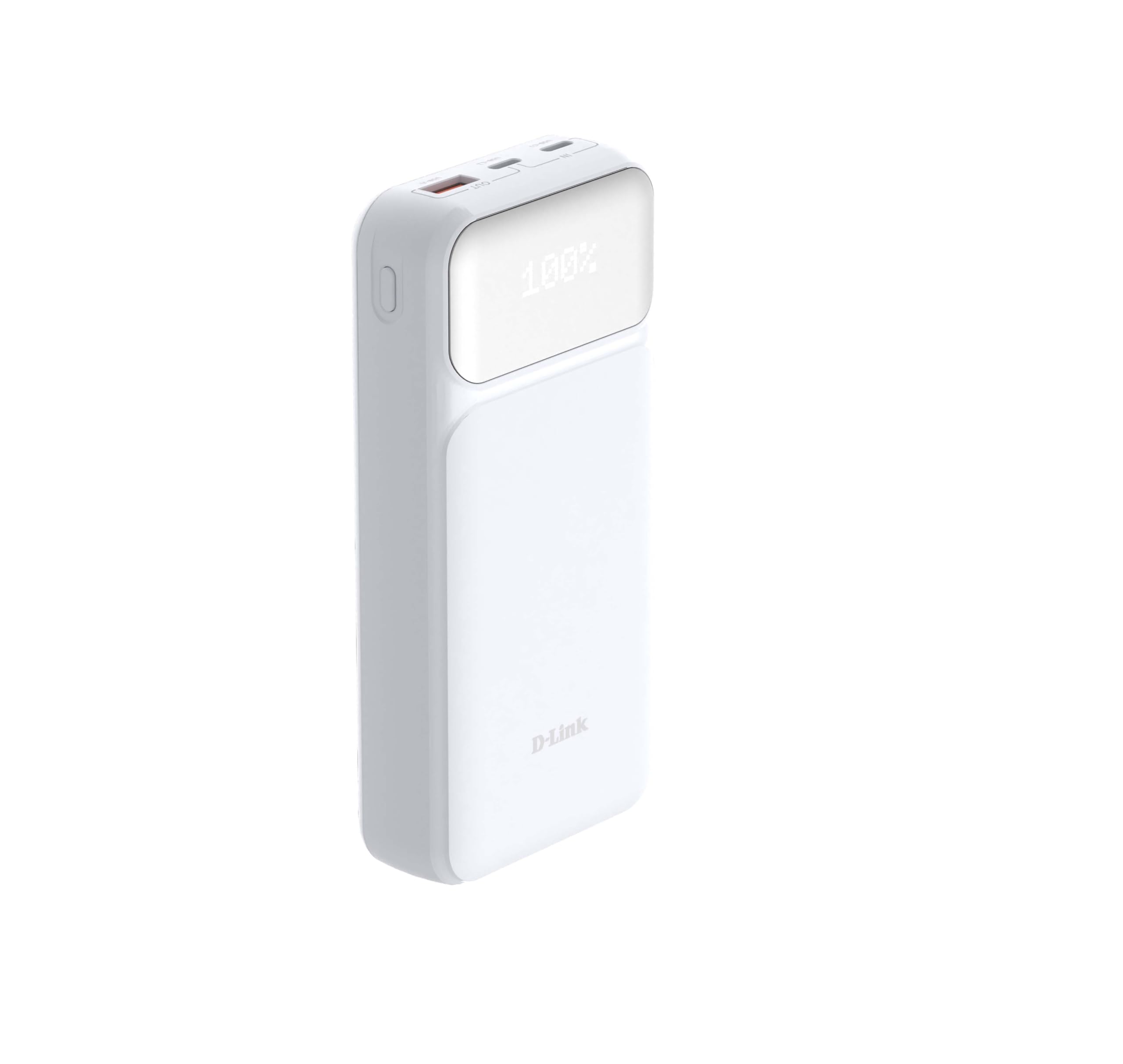 D-Link DPP‑201 Power Bank 20000 mAh – Ricarica Veloce USB‑C & USB‑A 65 W PD 3.0 & QC 3.0, Display LED, 3 dispositivi, Protezioni – per Laptop, Tablet, Smartphone, Switch