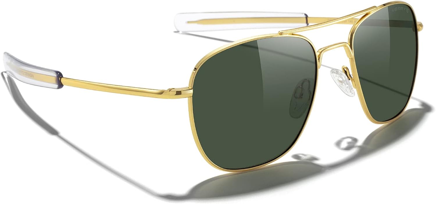 MERRY'S Classic Square Aviator Military Polarized Sunglasses for Men or Women S8636 - Image 6
