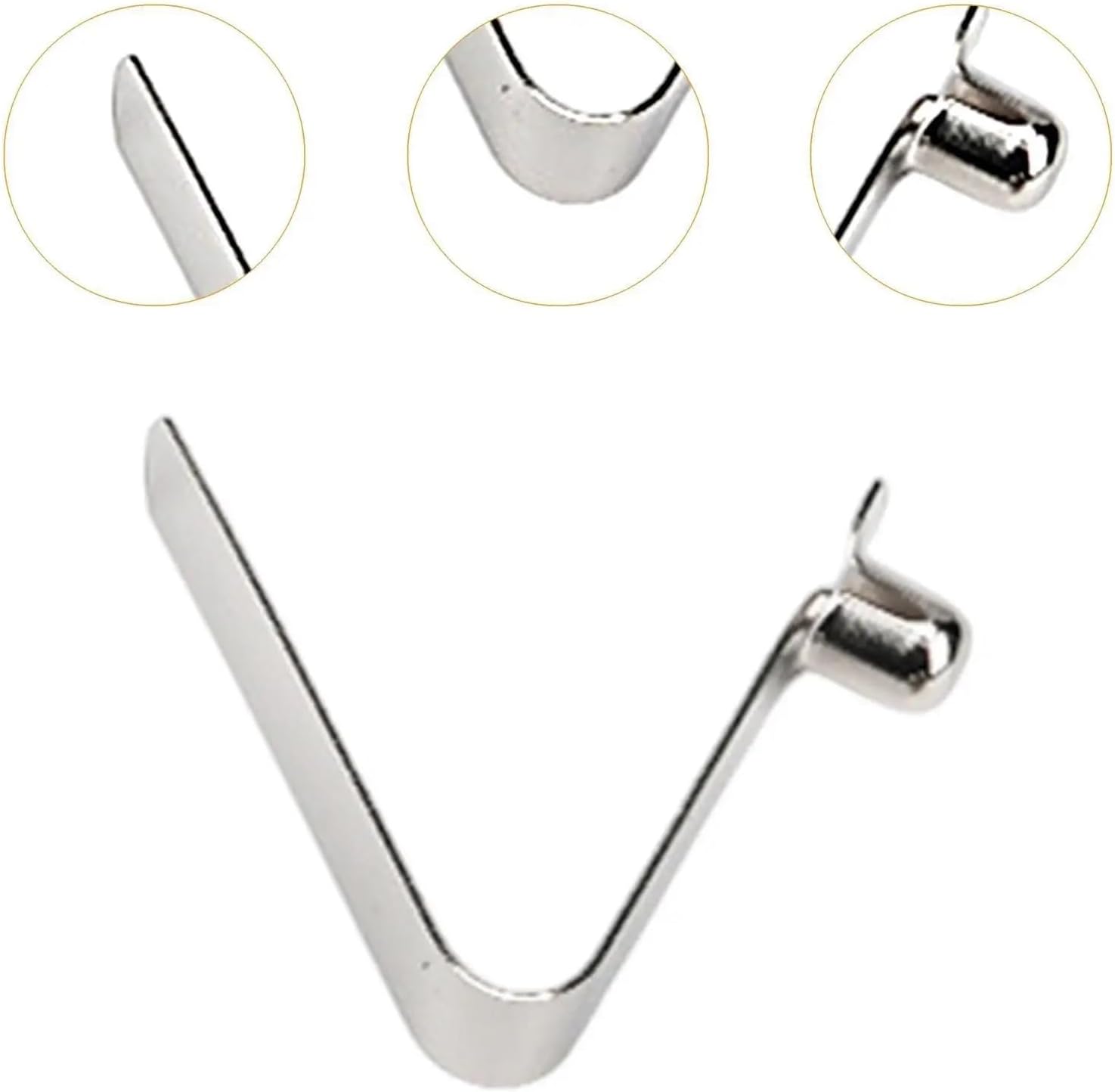 Push Button Spring Clip Kayak Paddle Spring Snap Clips V Shaped 6mm Stainless Steel Outdoor Camping Awning Tent Pole Button