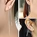 A Pair 925 Sterling Silver Tassel Threader Drop Earrings Long Chain Ear Line (silvery)