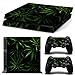 Sony PS4 Playstation 4 Skin Design Foils Aufkleber Schutzfolie Set - Cannabis 9 Motiv