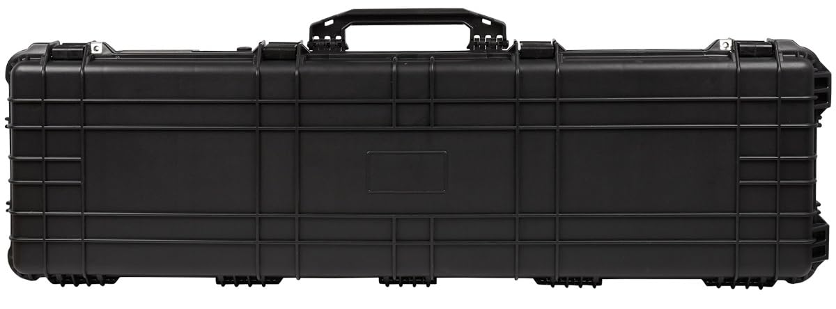 SEVICO Universalbox Waffenkoffer für Gewehre mit Rasterschaumstoff robuste Schutzkoffer aus Kunststoff mit Schaumstoffpolsterung und Druckausgleichsventil 134,6x40,6x15,5cm | Schwarz