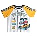Hot Wheels Little Boys Mesh Baseball Jersey Athletic T-Shirt and Shorts Outfit Set Golden Yellow/Gray 6