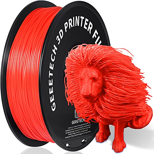 Geeetech Red PLA Filament 1.75mm 1KG, 3D Printer Filament Dimensional Accuracy +/- 0.02 mm, 1kg per Spool(2.2lbs) 3D Printing Filament Fits for Most FDM 3D Printers