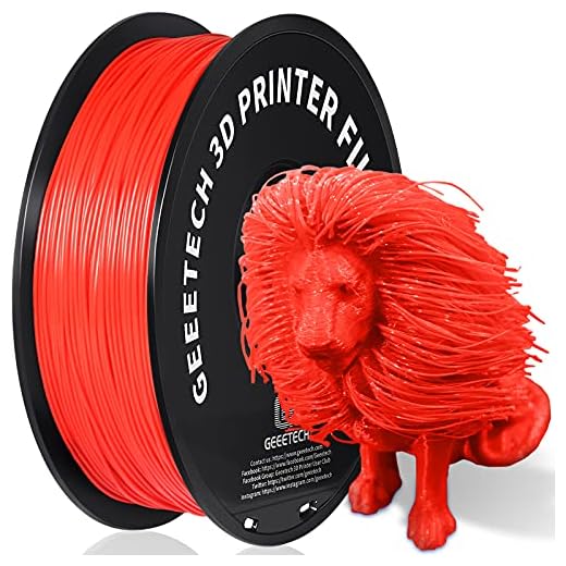 Geeetech Red PLA Filament 1.75mm 1KG, 3D Printer Filament Dimensional Accuracy +/- 0.02 mm, 1kg per Spool(2.2lbs) 3D Printing Filament Fits for Most FDM 3D Printers