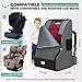 RAINSMORE Padded Car Seat Travel Bag for Airplane Heavy Duty Car Seat Backpack for Air Travel Baby Carseat Cover Bags for Airport Large Car Seats Carrier Fits Car Seats & Booster Seats,Gray