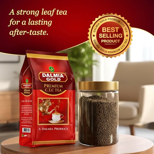 Image of Dalmia Gold Premium CTC Black Tea Granule 500g| Strong & Aromatic Chai | Rich Color & Bold Taste | Assam Tea | Kadak Chai | 100% Vegetarian | Poly Pack (Pack of 2)