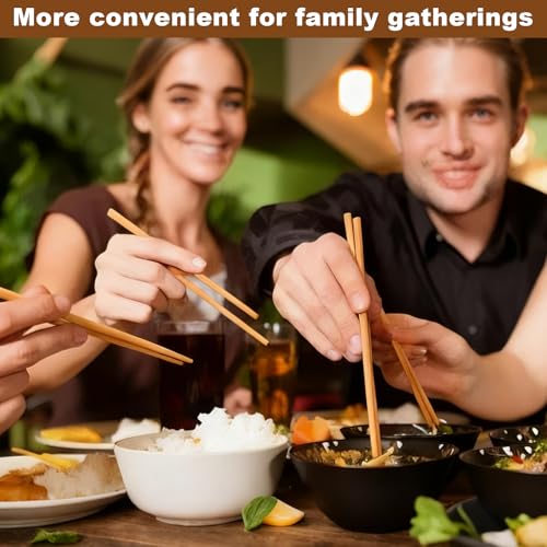 Essstäbchen Holz 10 Paar, Natürliches Chicken Wing Wood Ohne Lack & Wachs Mit Essstäbchen Halter Handpoliert & Splitterfrei Wiederverwendbare China Stäbchen für Zuhause Restaurant Sushi Nudeln