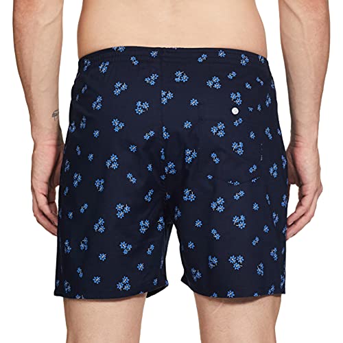 Image of Longies Pure Cotton Mens Boxers Pack of 3 Regular Shorts (LGBOXPO3V003 Blue,Black,Navy3365 L)