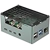InnoMaker Custodia in Lega di Alluminio per Raspberry Pi 4 - Compatibile con DAC/DAC PRO/AMP/AMP PRO/RS485&CAN HAT, Ventola PWM 3510 e Raffreddamento a Dissipatore Passivo per Schede di Espansione