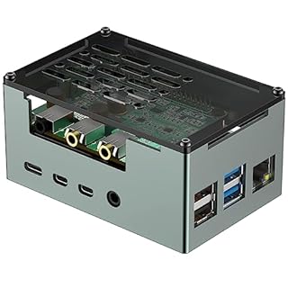 InnoMaker Custodia in Lega di Alluminio per Raspberry Pi 4 - Compatibile con DAC/DAC PRO/AMP/AMP PRO/RS485&CAN HAT, Ventola PWM 3510 e Raffreddamento a Dissipatore Passivo per Schede di Espansione