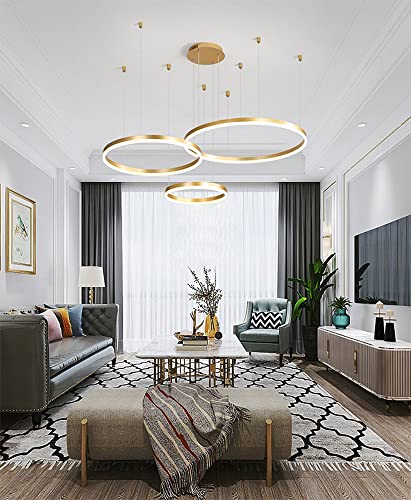 Lustre LED dimmable au design moderne pour salon