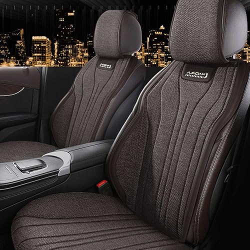 新型5席 シートカバー【に適用CHR/カムリ/プリウス/ノア/ヴォクシー/ハリアー/アクア/シエンタ】車 クッション 座布団 車用 汎用 座席カバー 麻素材 吸汗性 通気性 滑り止め シートクッション 汚れ防止 低反発 体圧分散 取付簡単 お手入れ簡単 オ