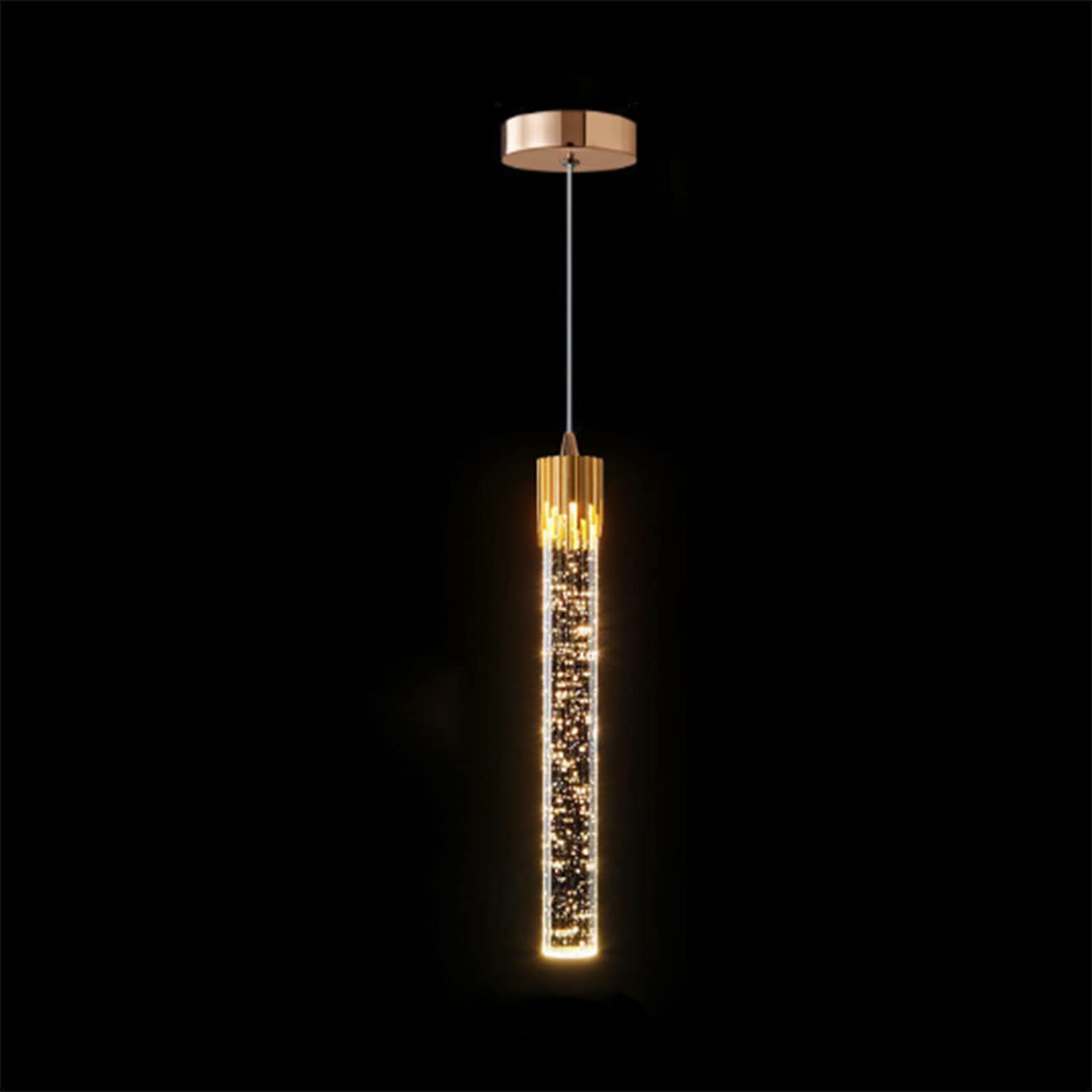 Lustre cylindrique LED de qualité supérieure : le design original et luxueux en cristal