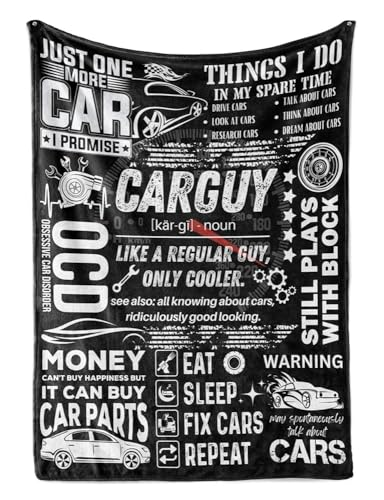 Huglanket Car Guy Gifts Throws for Men, Flannel Blanket for