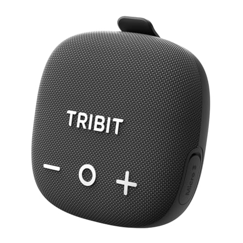 Tribit StormBox Micro 3 Enceinte Bluetooth Portable 13W XBass, Bluetooth 6.0, autonomie 24h, IP68 étanche, appairage TWS, Sangle et Fixation magnétique, pour vélo, Golf, Outdoor – Noir